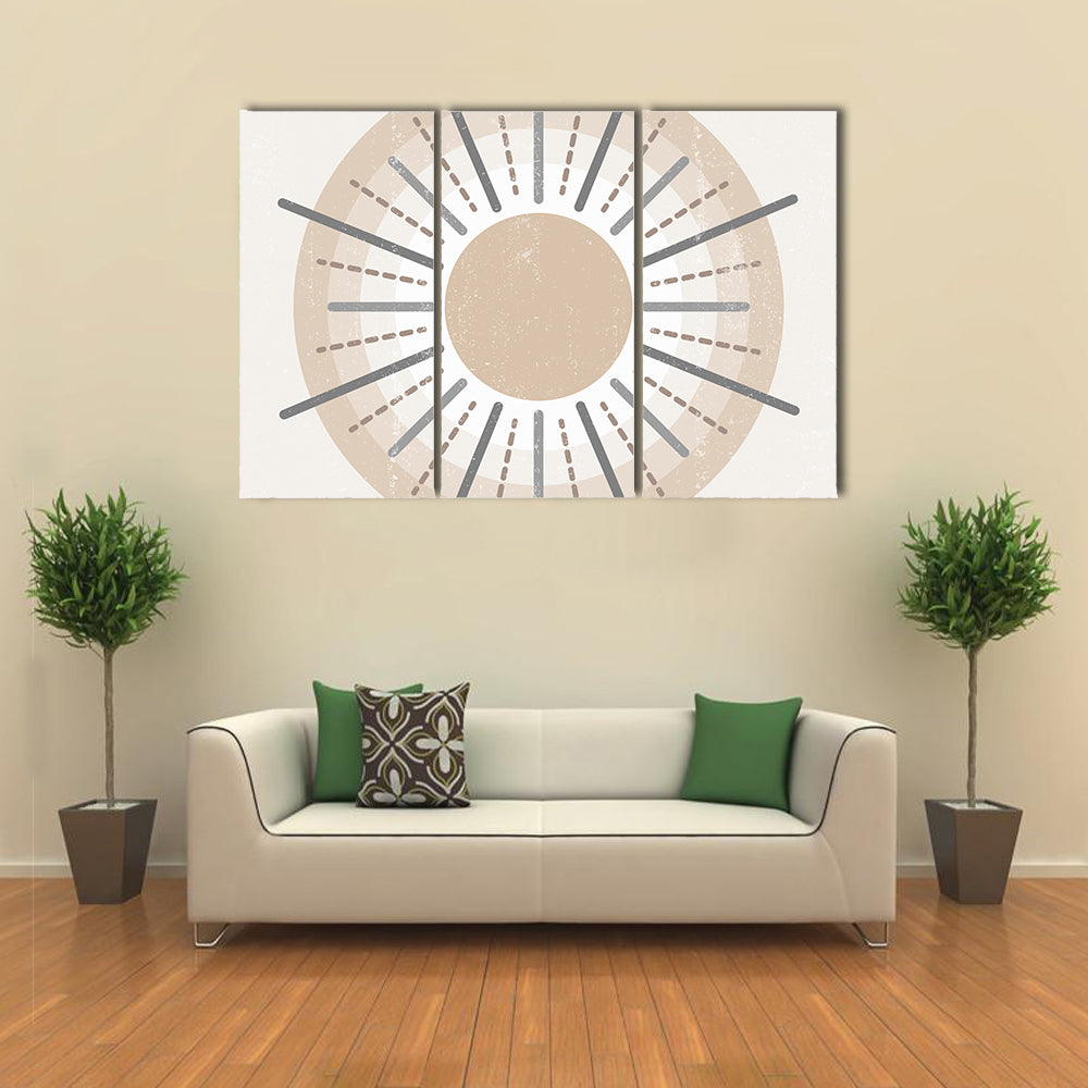 Minimalist Boho Sun Print Canvas Wall Art