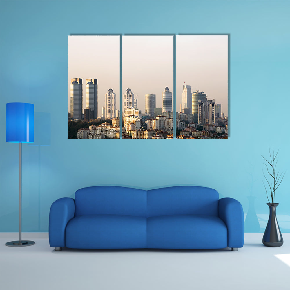 Zincirlikuyu Financial District In Istanbul Turkey Canvas Wall Art