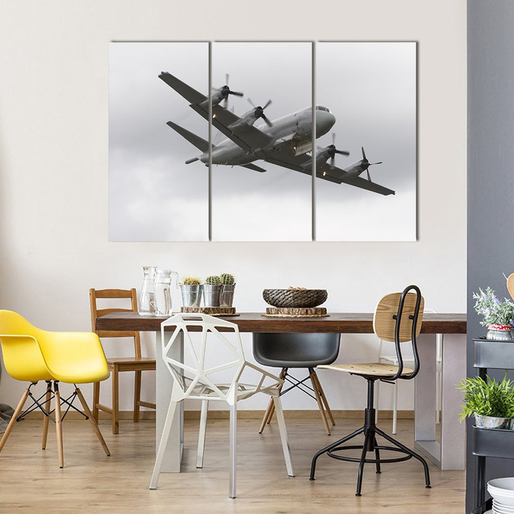 Four-engine Military Surveillance Plane Canvas Wall Art