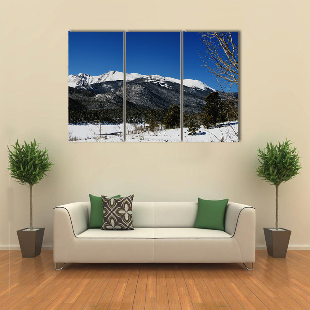 Pikes Peak Winter Landscape Canvas Wall Art
