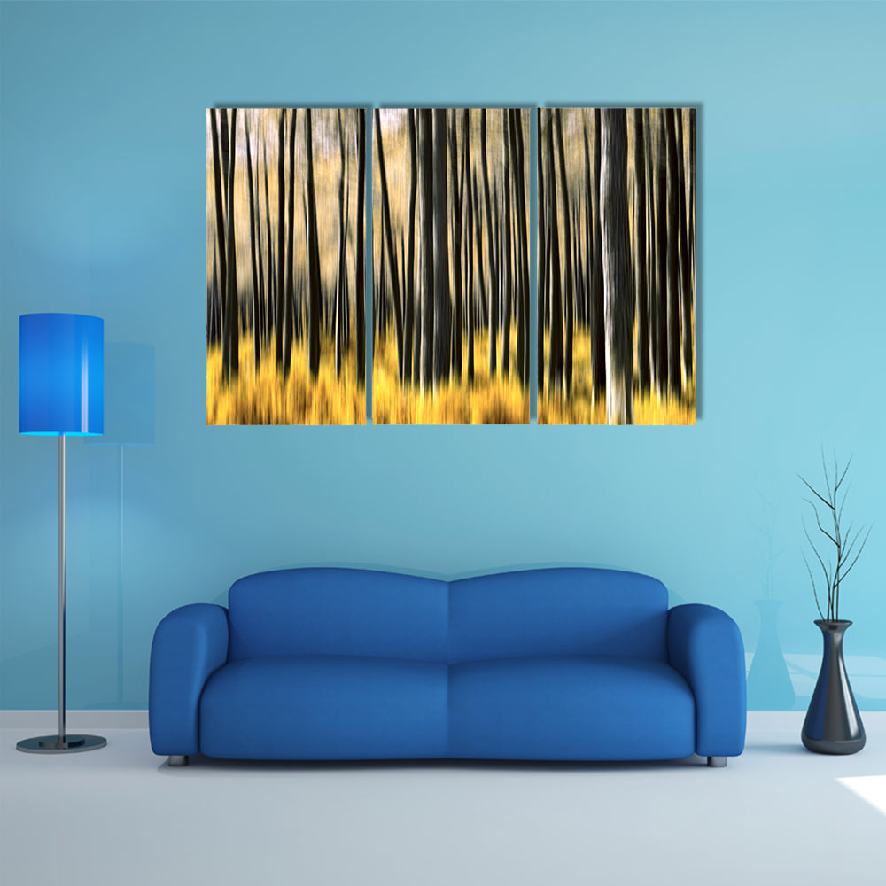 Motion Blur Forest Canvas Wall Art