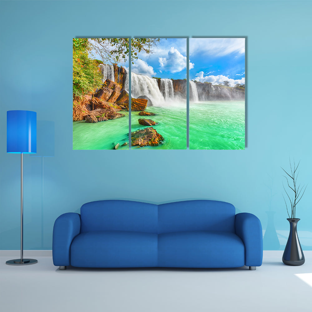 Dry Nur Waterfall In Vietnam Canvas Wall Art