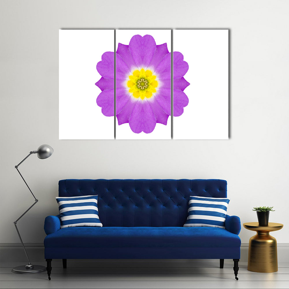 Purple Kaleidoscopic Flower Canvas Wall Art