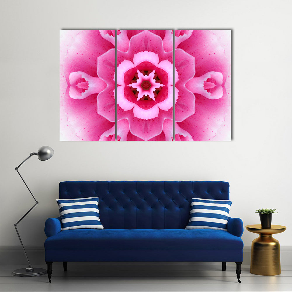 Pink Concentric Flower Canvas Wall Art