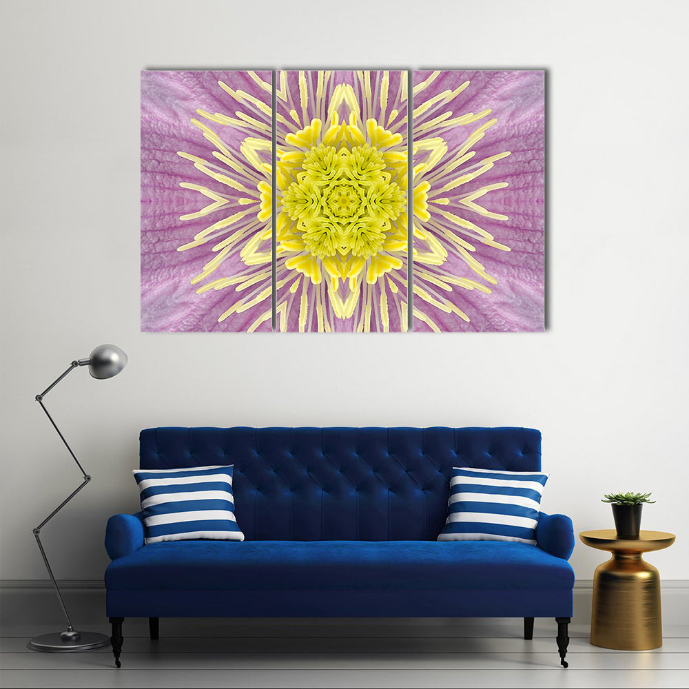 Mandala Kaleidoscope Flower Canvas Wall Art