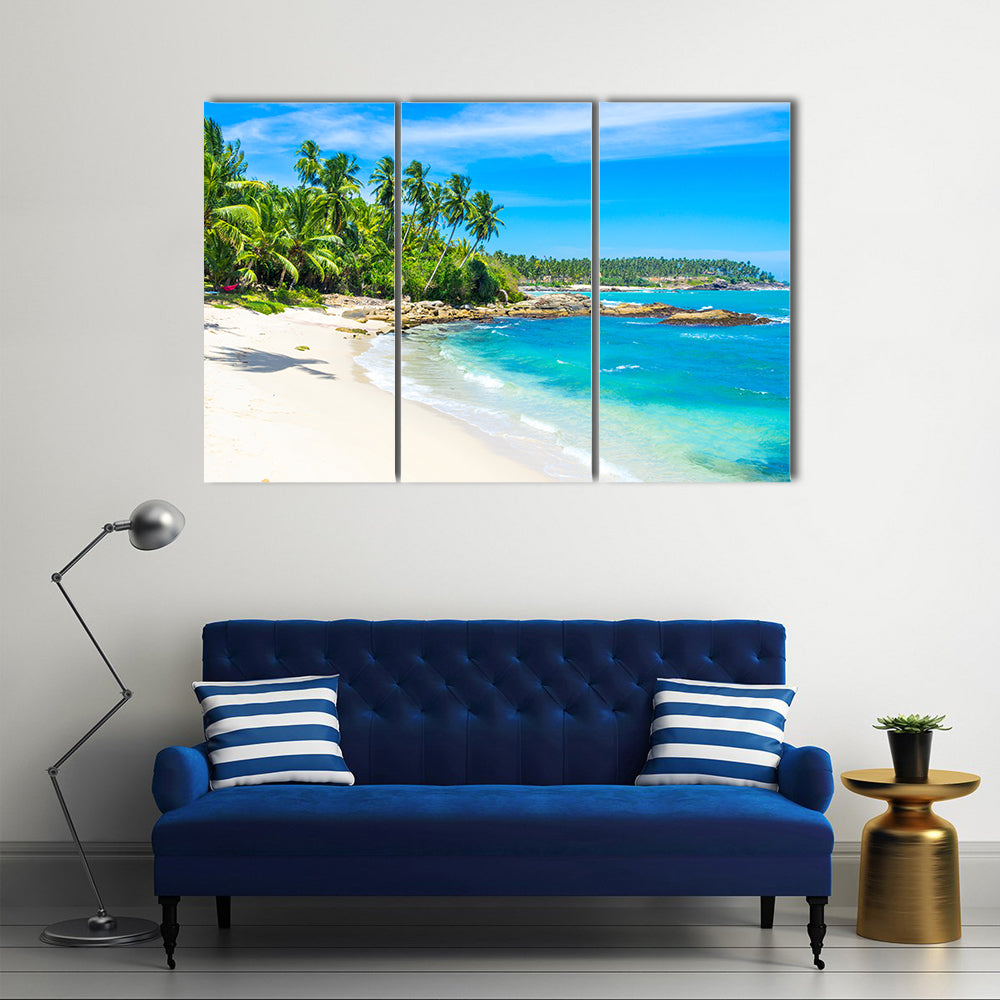 Tropical Beach In Sri Lanka Canvas Wall Art