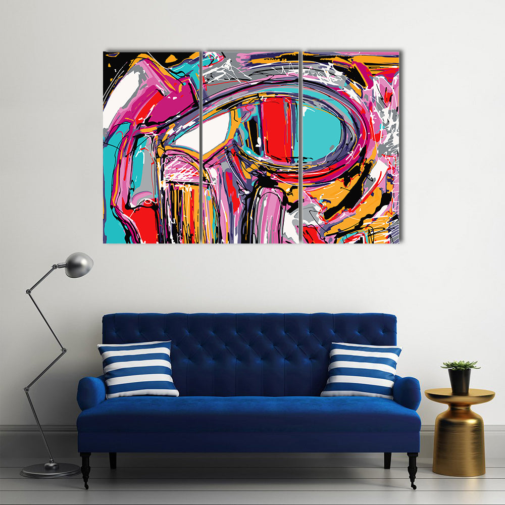 Hand Brush Texture Abstract Painting Canvas Wall Art