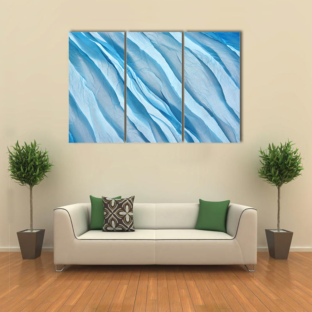 Soft Blue Chiffon Waves Canvas Wall Art