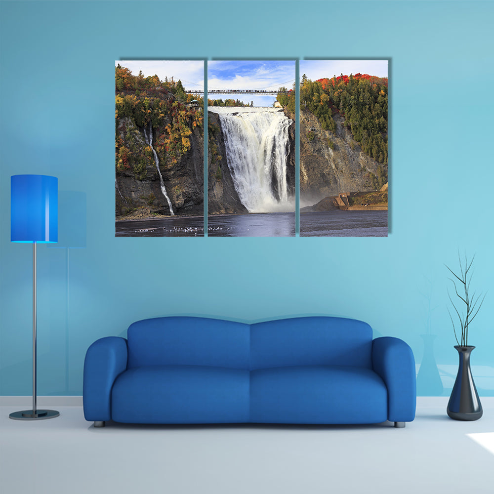 Montmorency Falls In Quebec Canada Canvas Wall Art