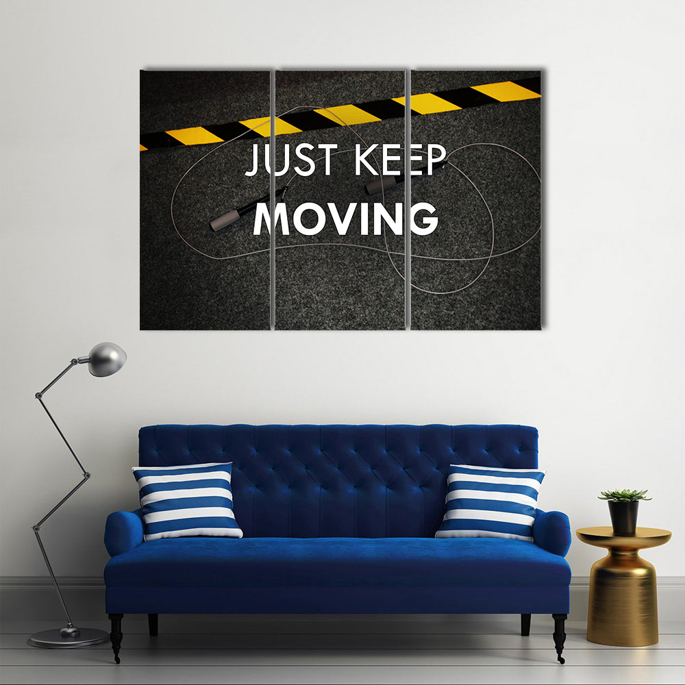 Jump Rope Workout Quote Canvas Wall Art