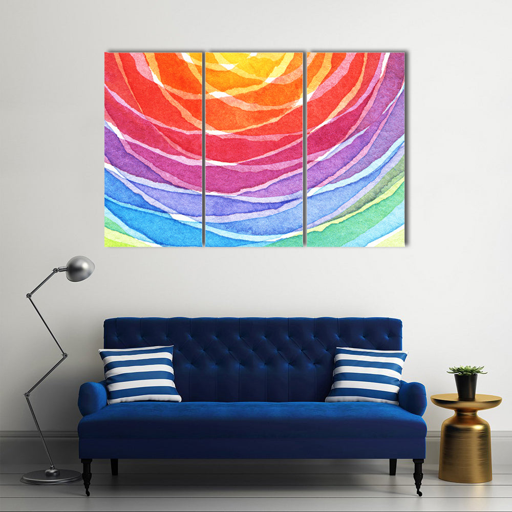 Rainbow Acrylic Abstract Canvas Wall Art