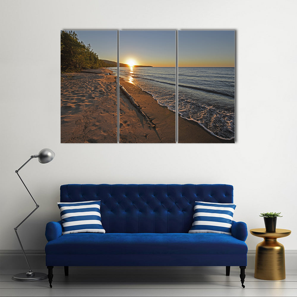 Lake Superior at Sunset Canvas Wall Art
