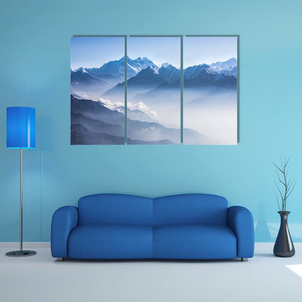 Daylight View of Mount Everest Canvas Wall Art