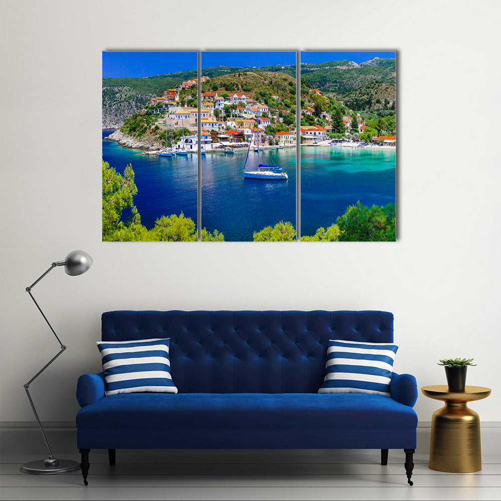 Assos Village, Greece Canvas Wall Art