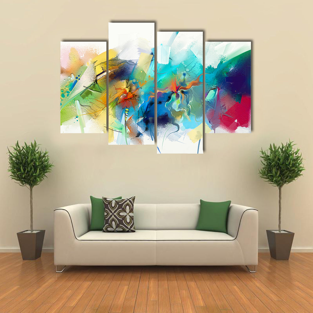 Hand-drawn Abstract Brushstrokes Canvas Wall Art