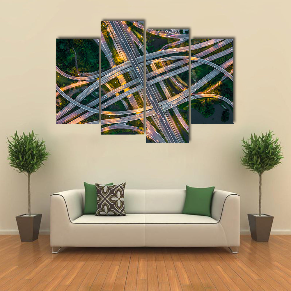 Bangkok Expressway Canvas Wall Art