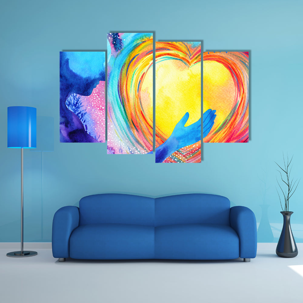 Human And Love Spirit Concept Canvas Wall Art