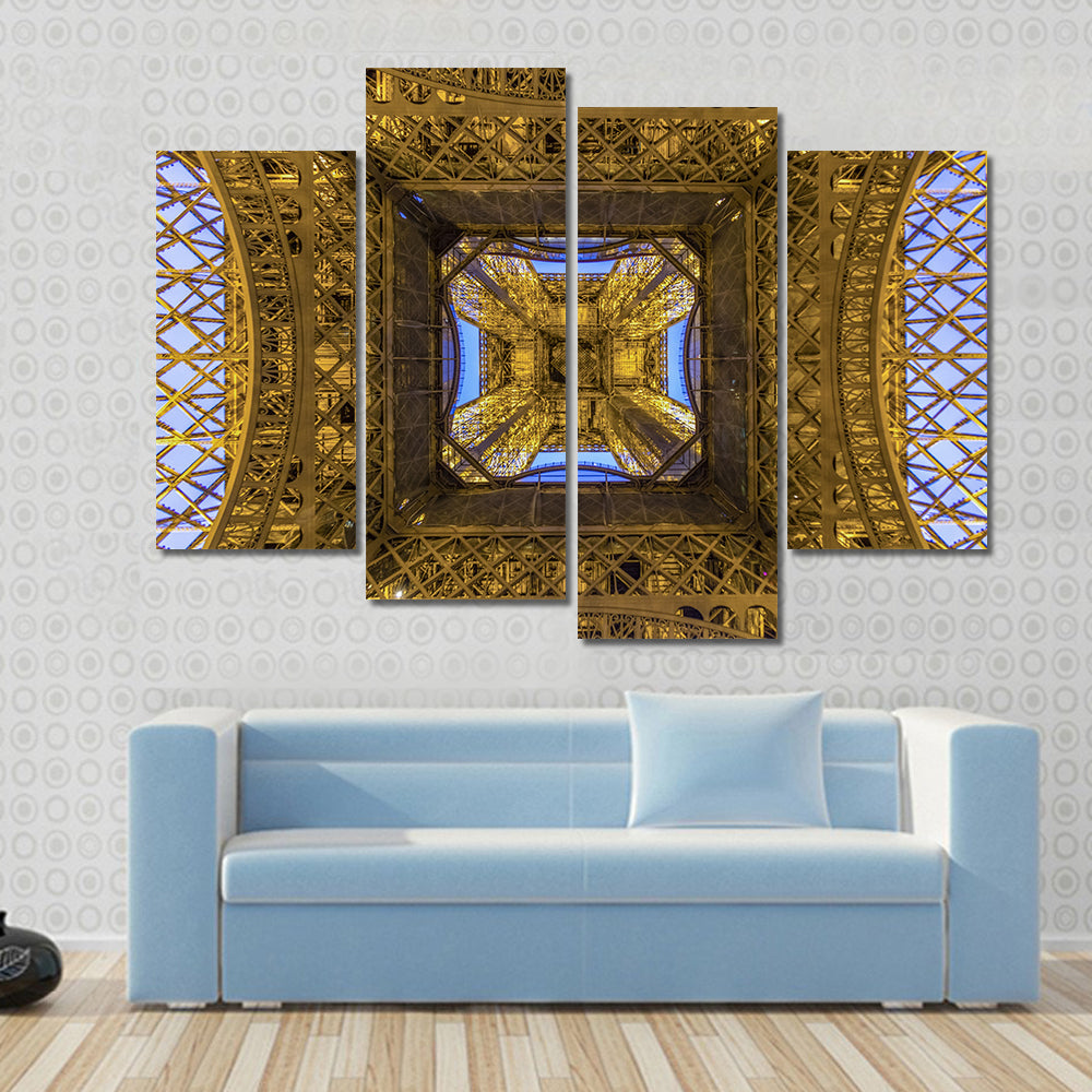 Internal Structure of the Eiffel Tower, Paris Canvas Wall Art
