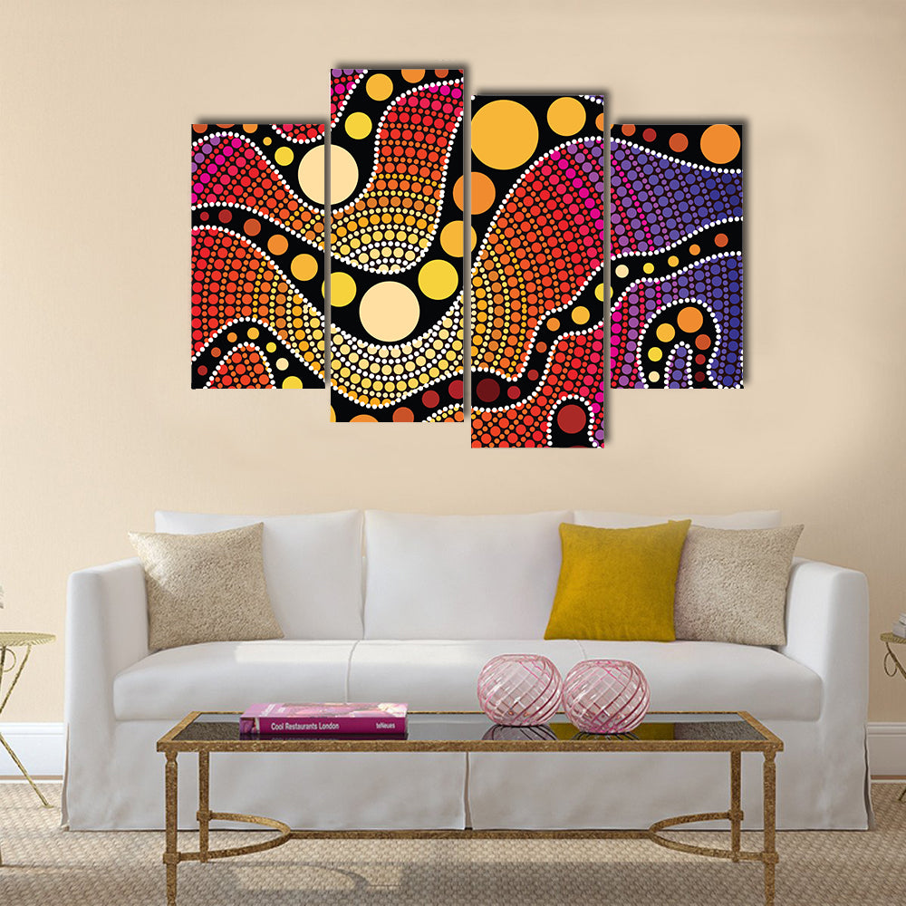 Colorful Dot Connection Canvas Wall Art