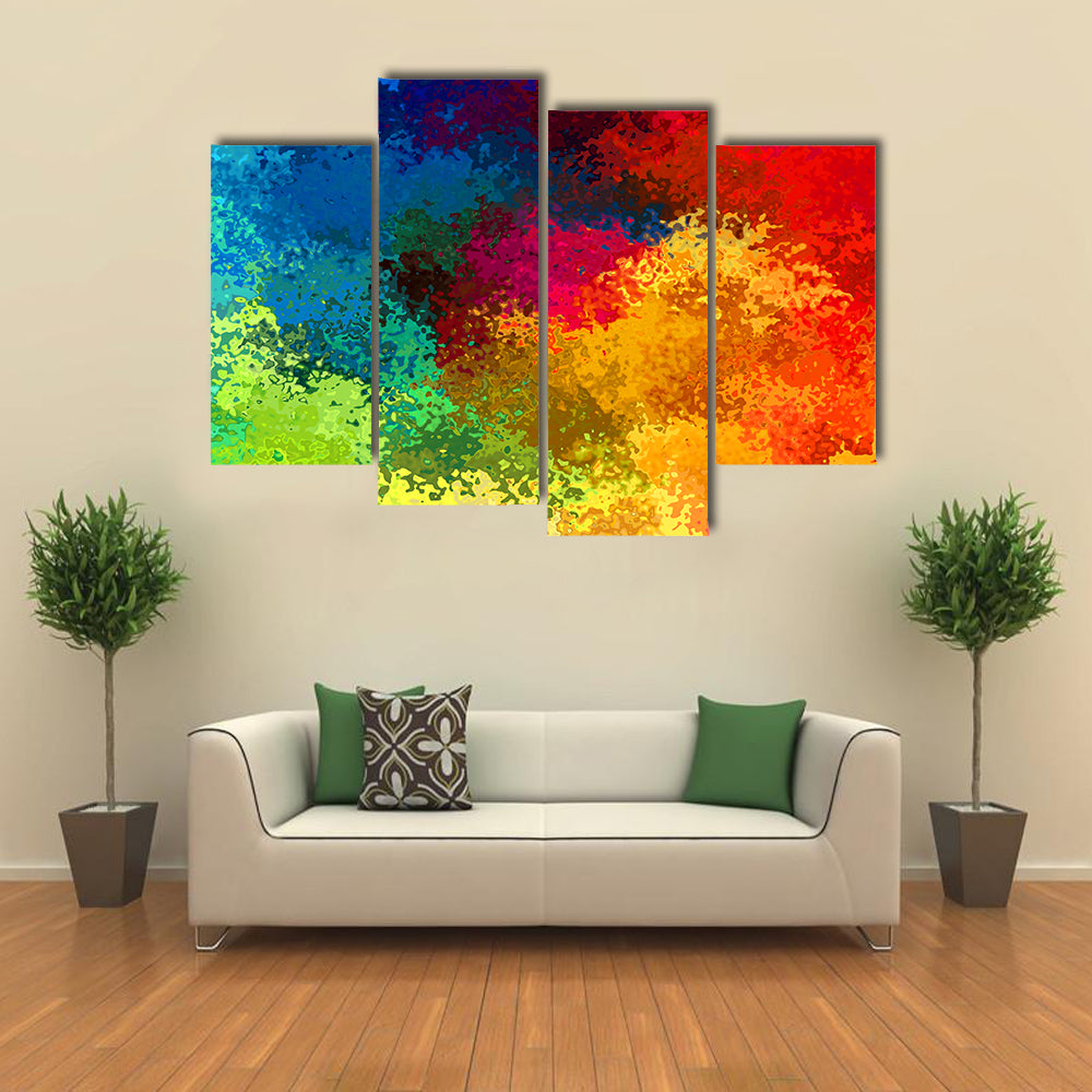 Colorful Rainbow Spectrum Abstract Canvas Wall Art