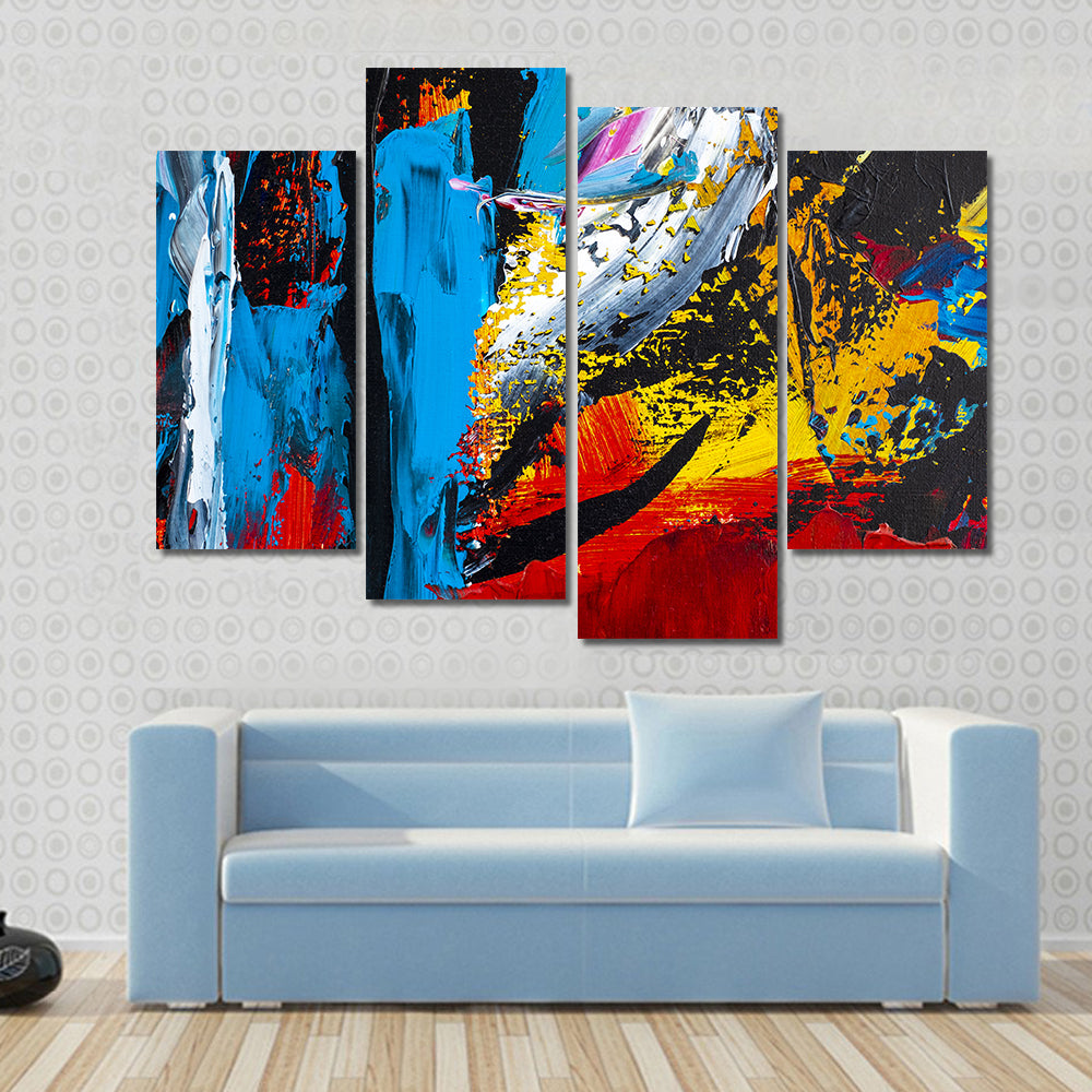Fragment of Brushstrokes Canvas Wall Art
