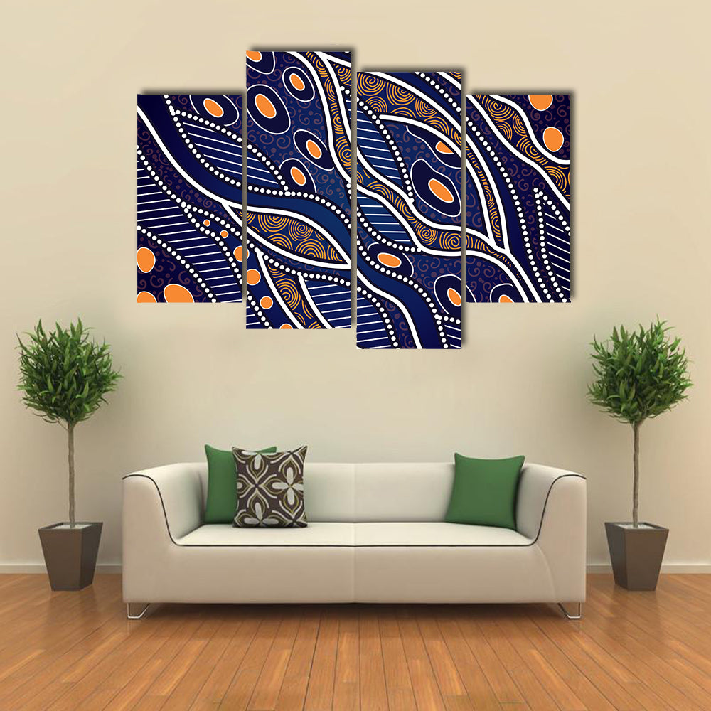 Aboriginal Lake Concept Canvas Wall Art