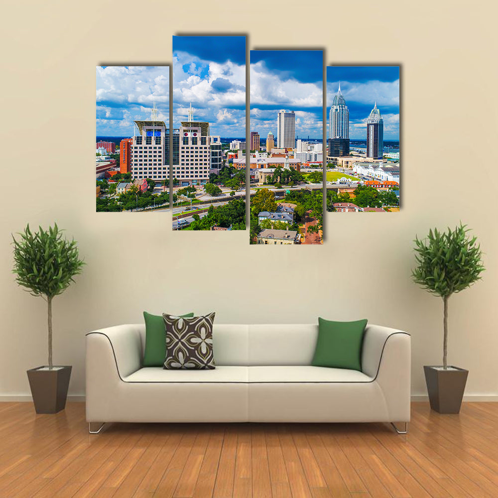 Alabama Downtown Skyline Canvas Wall Art