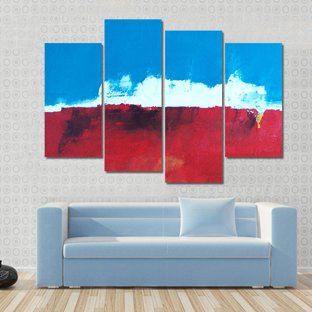 Abstract Island with Ocean and Sky Canvas Wall Art