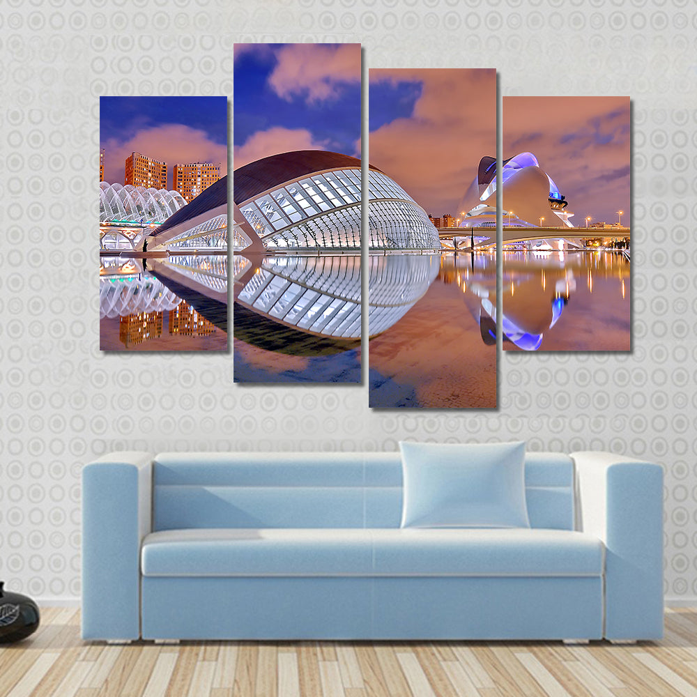 City of Arts and Sciences at Dusk Canvas Wall Art