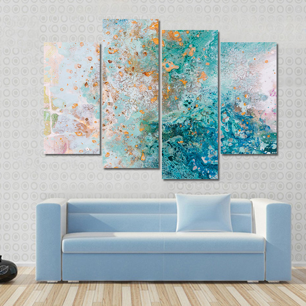 Hand Painted Sea Beach Canvas Wall Art