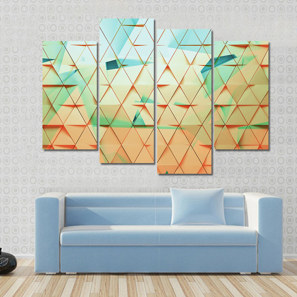 Polygonal Triangle Tessellation Canvas Wall Art