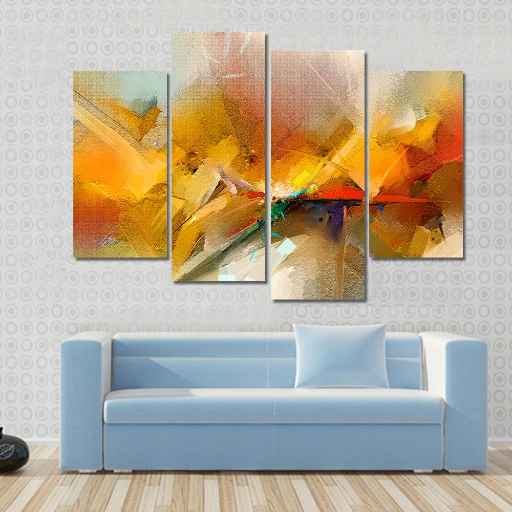 Hand-drawn Brushstroke Abstract Landscape Canvas Wall Art