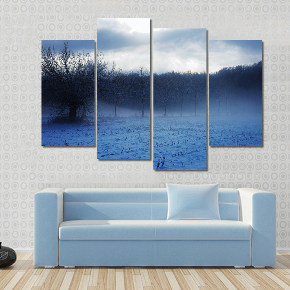Italian Countryside in Winter Canvas Wall Art