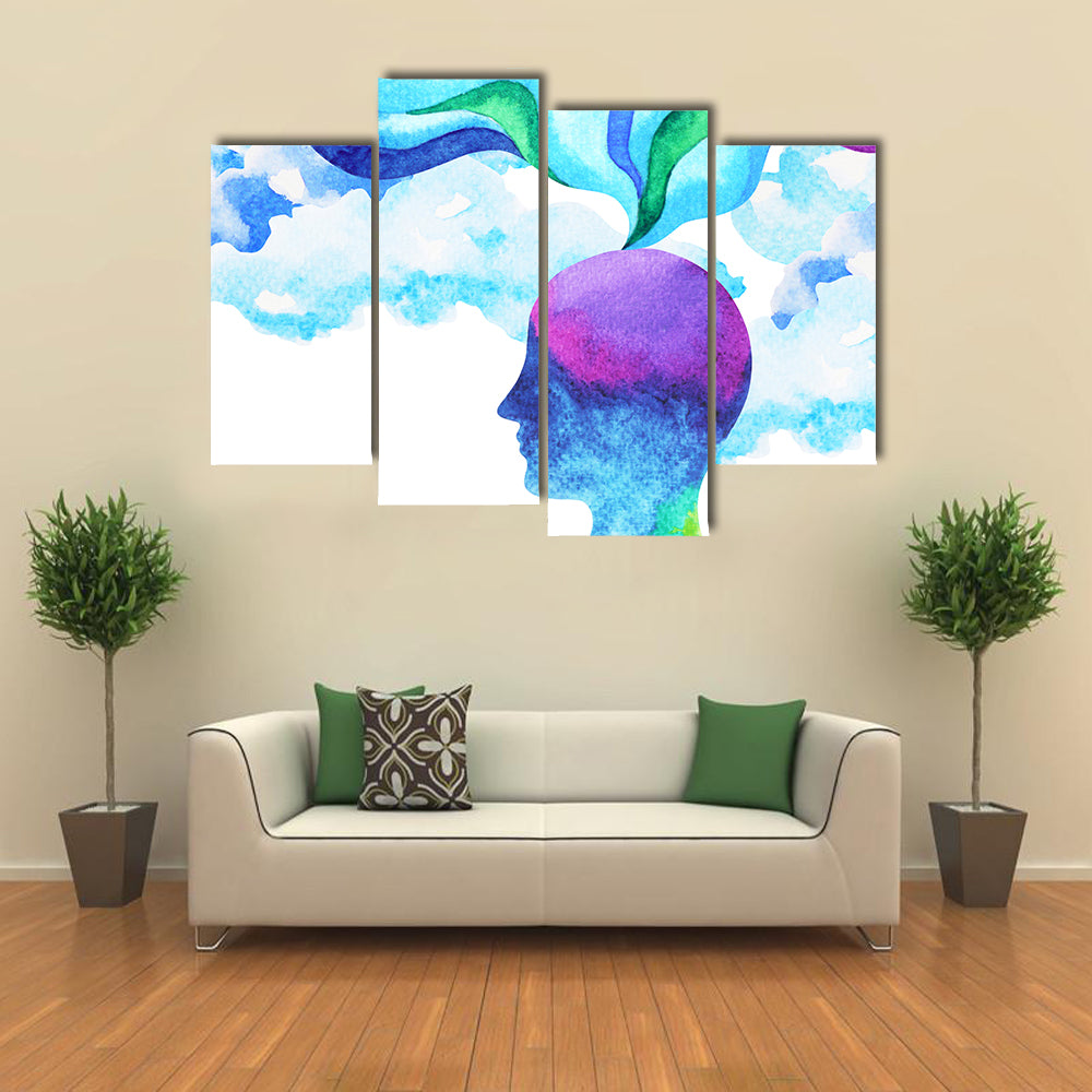 Thinking Inside Mind Concept Canvas Wall Art