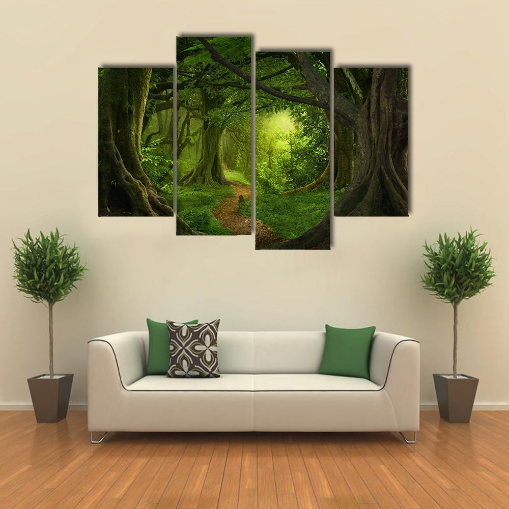 Deep Jungle Path in Southeast Asia Canvas Wall Art