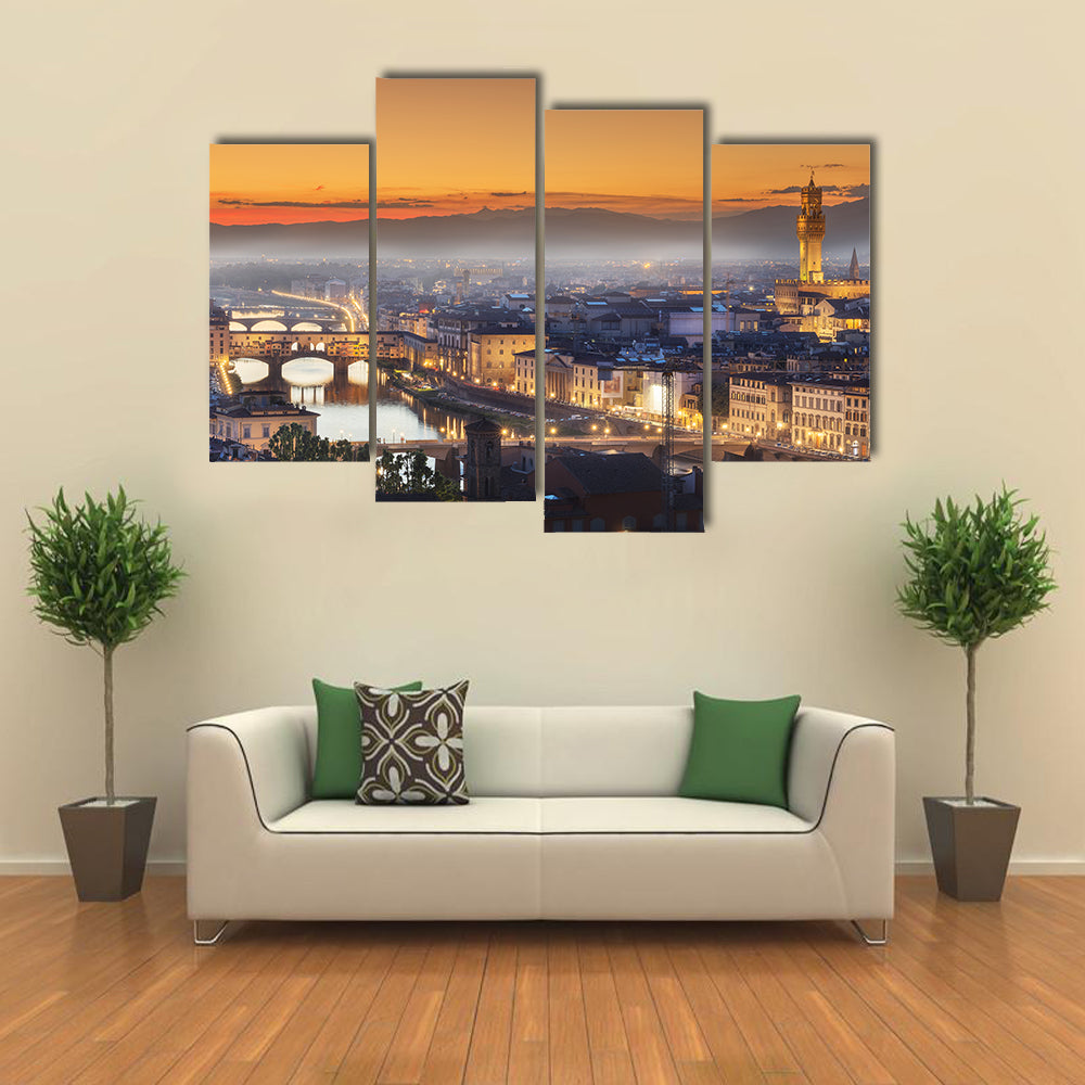 Florence During Sunset Canvas Wall Art