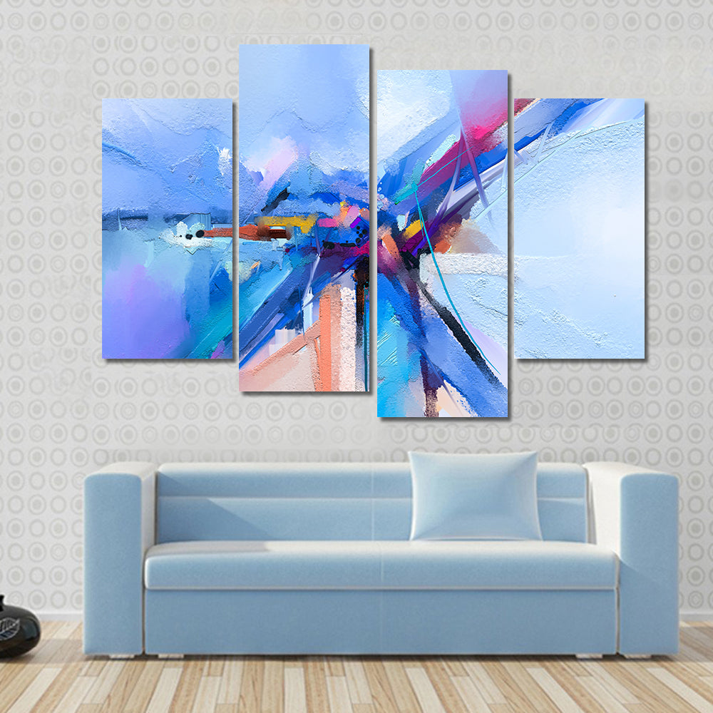 Hand-drawn Brush Stroke Abstract Canvas Wall Art