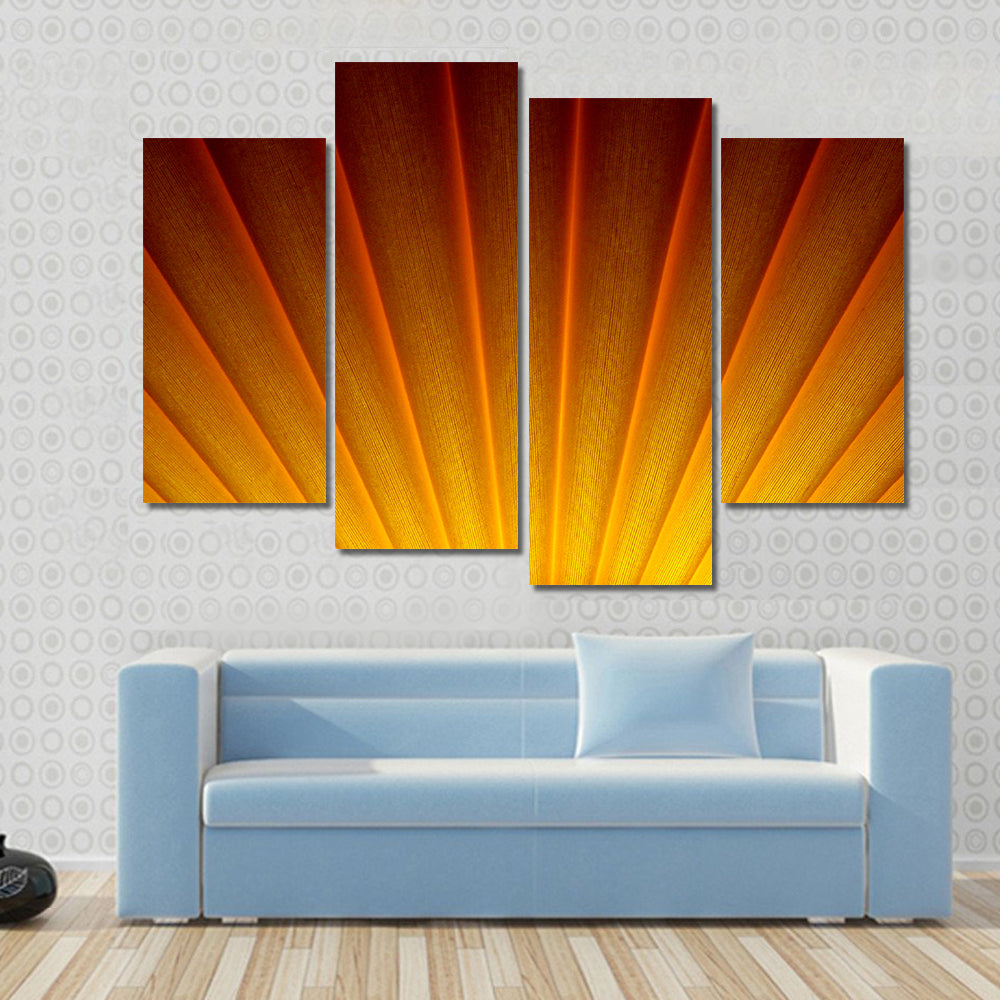 Golden Sunburst Abstract Canvas Wall Art