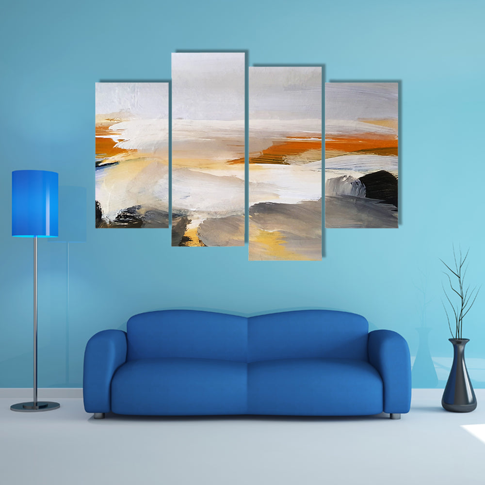 Hand Drawn Lake Canvas Wall Art