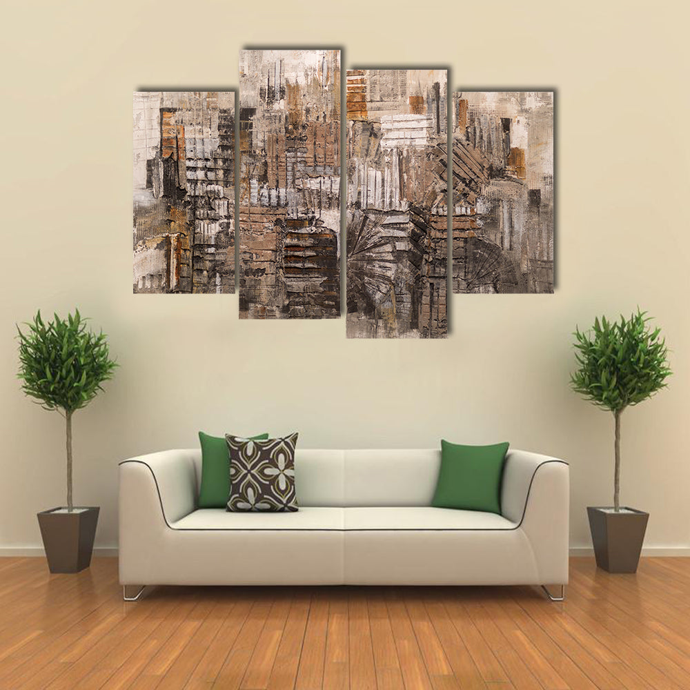 Old House Bricks Pattern Canvas Wall Art