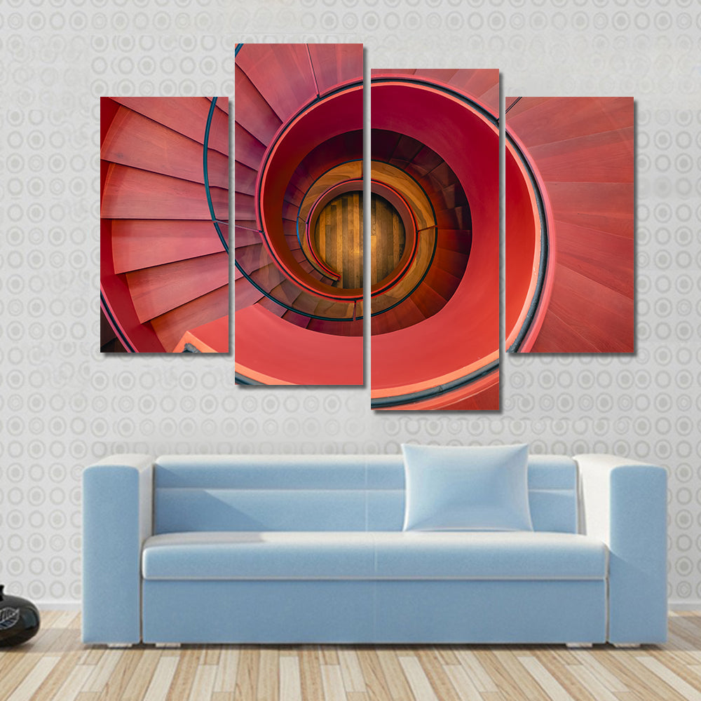 Spiral Staircase Architecture Canvas Wall Art