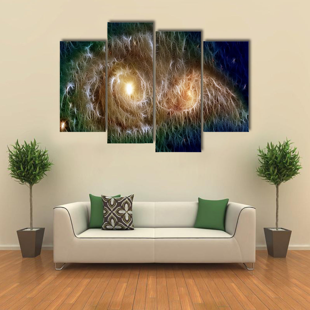 Colliding Fractal Galaxies Canvas Wall Art
