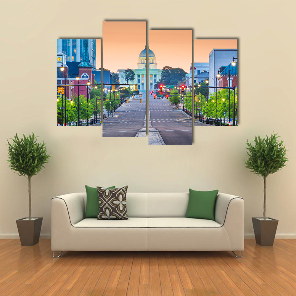 Montgomery State Capitol at Dawn Canvas Wall Art