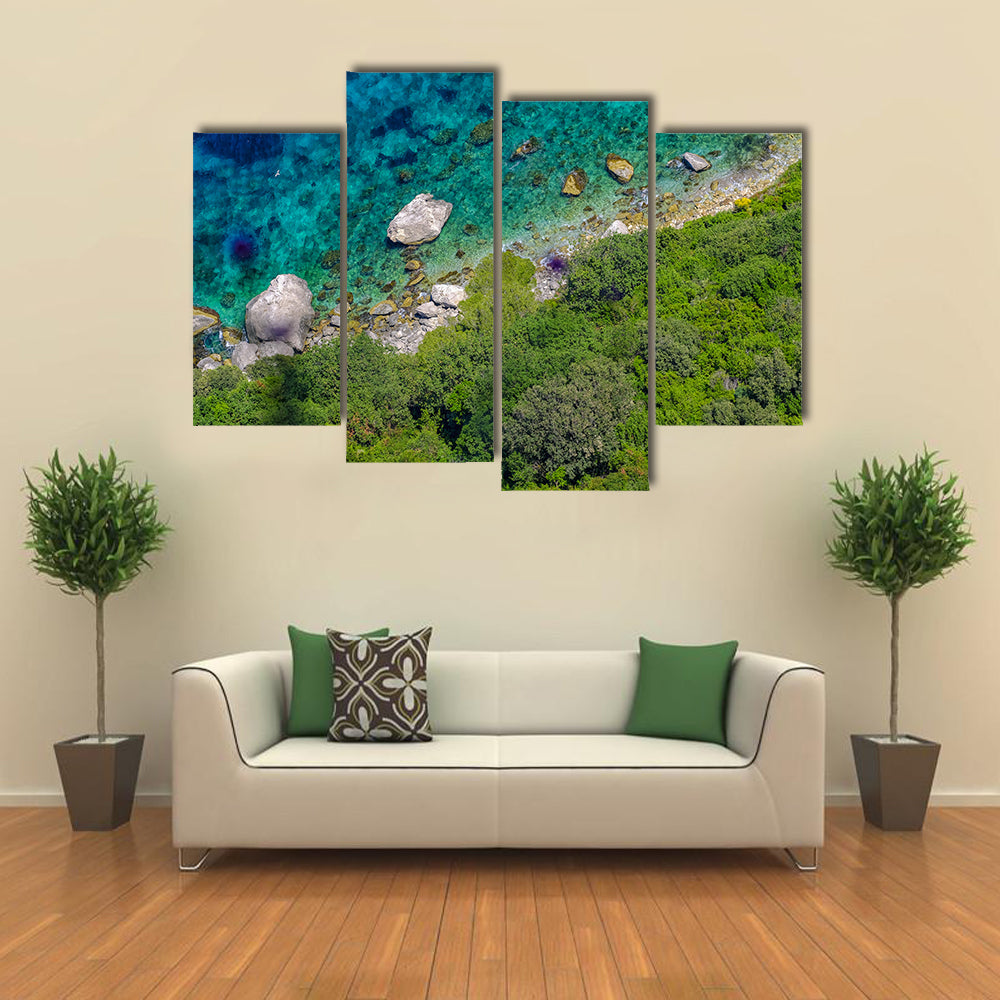 Coast Of Capri Island Canvas Wall Art