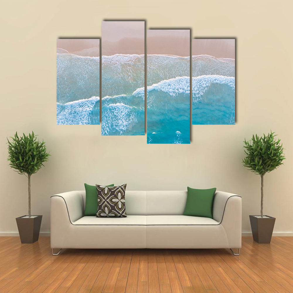 Ocean Beach From Top Canvas Wall Art