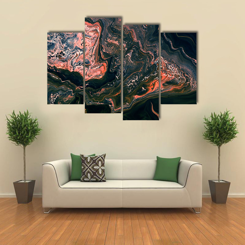 Dark Marble Abstract Canvas Wall Art