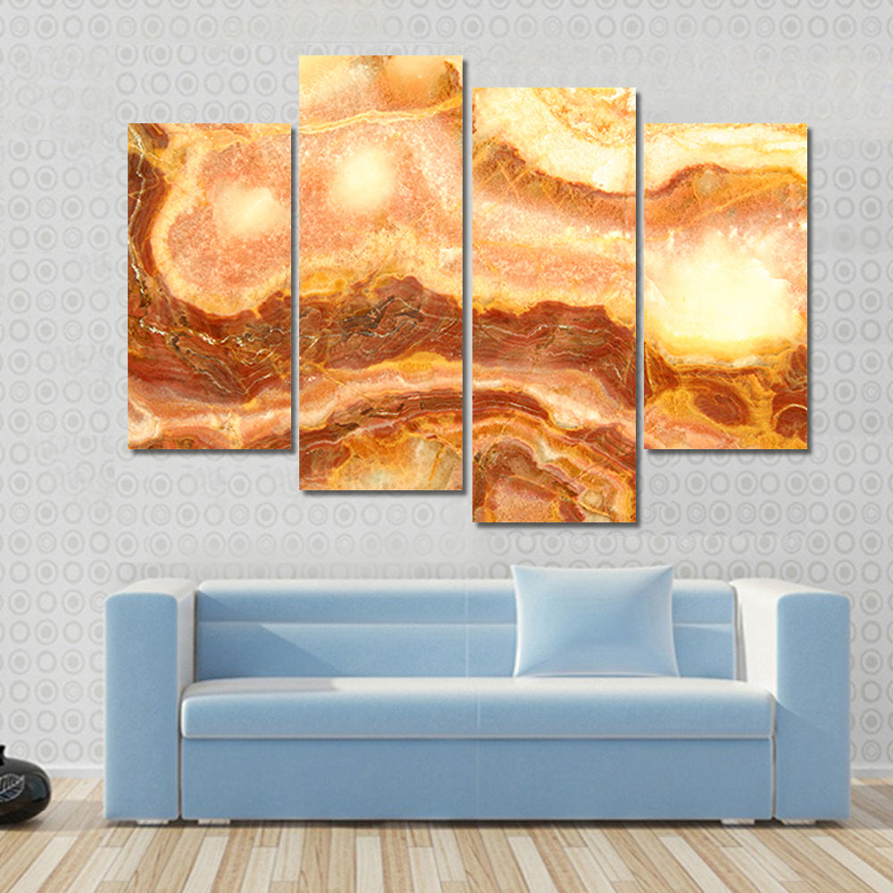 Amber Onyx Marble Layers Canvas Wall Art