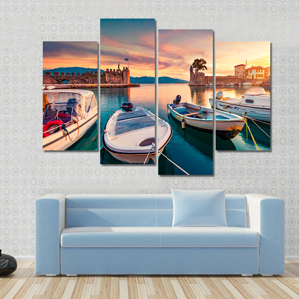 Gulf Of Corinth In Greece Canvas Wall Art