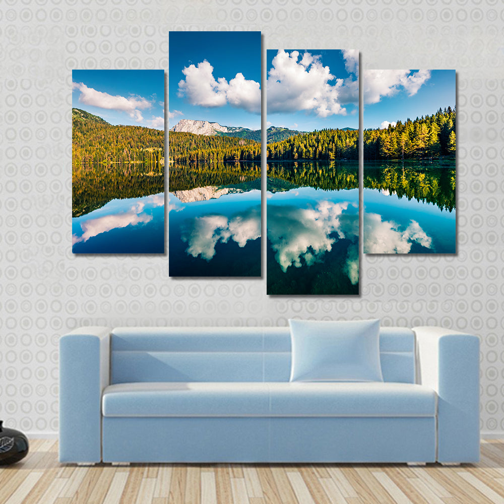 Black Lake Crno Jezero In Montenegro Canvas Wall Art