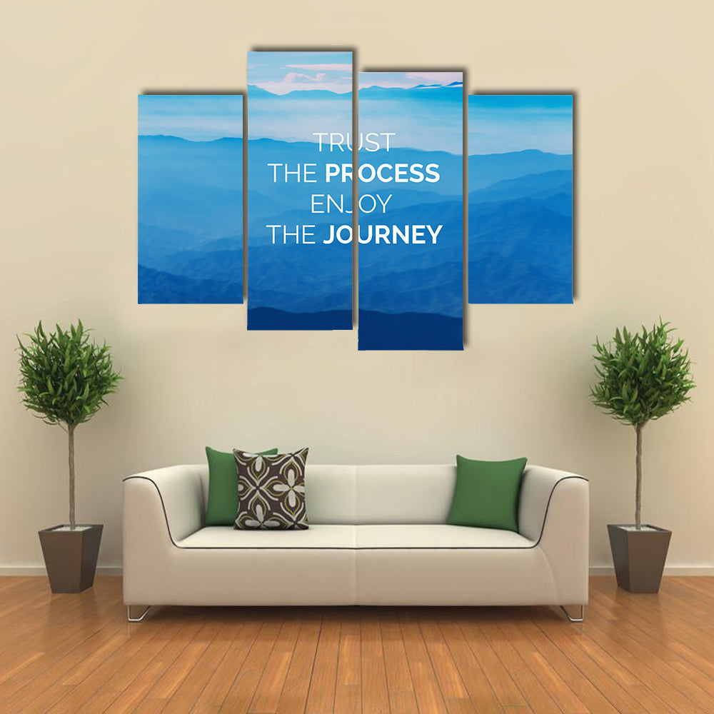 Quote "Trust The Process Enjoy The Journey" Canvas Wall Art
